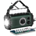 Here Must Have™ "Emergency Survival Weather Radio with Flashlight Portable Hand Crank"